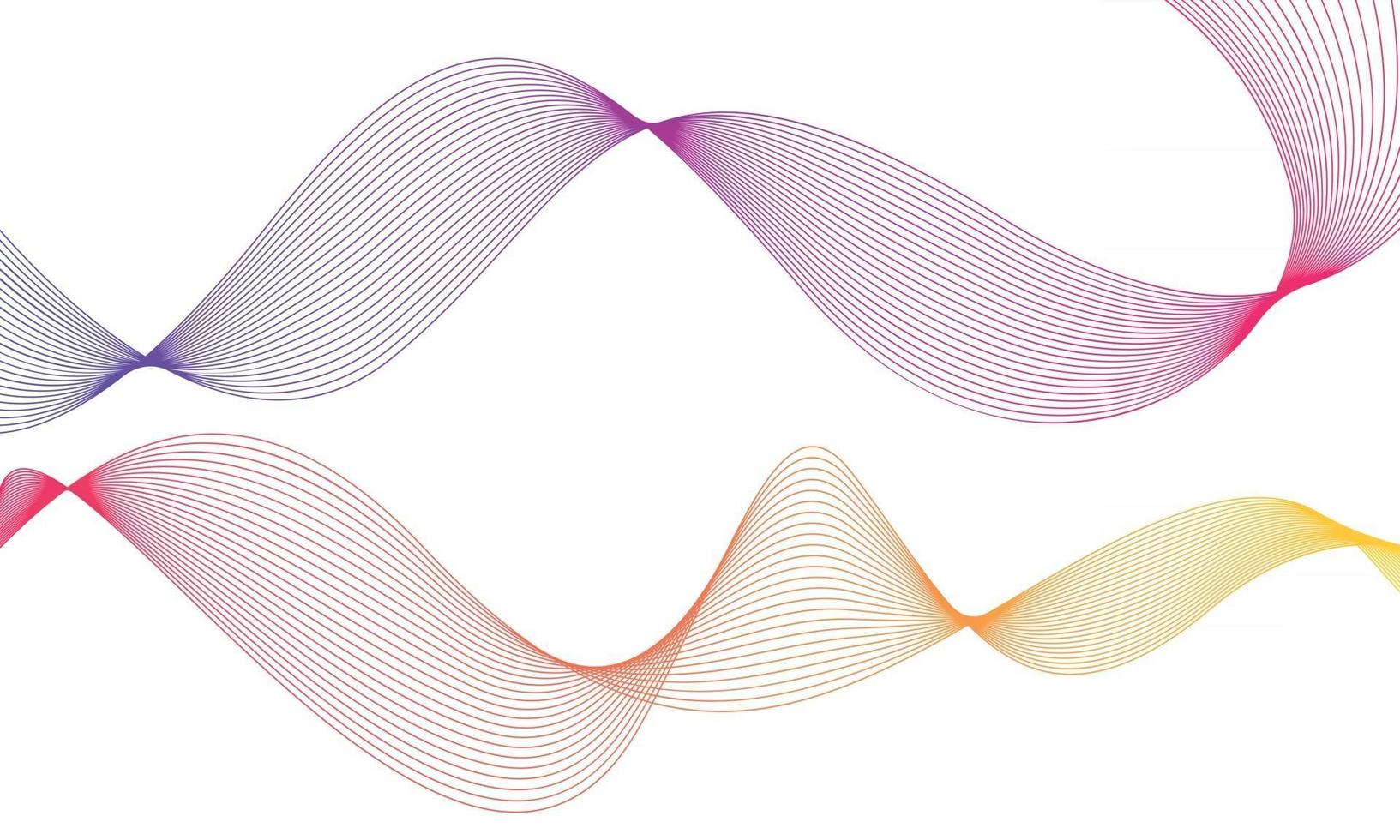 rayas onduladas abstractas sobre un fondo blanco arte lineal creativo vector