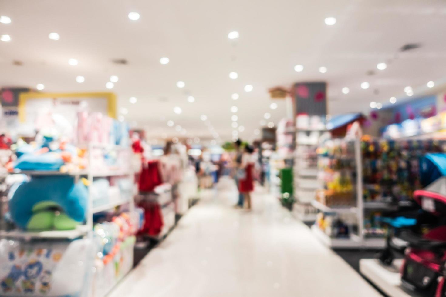 Abstract blur defocused shopping mall photo