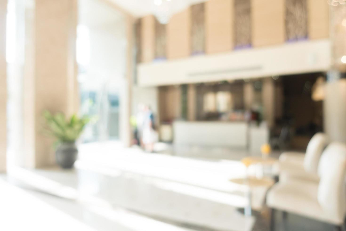 Abstract blur and defocused hotel and lobby interior photo