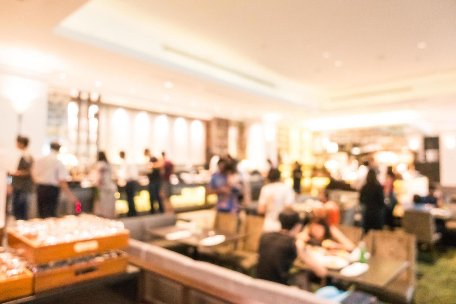 Abstract blur restaurant and cafe interior photo