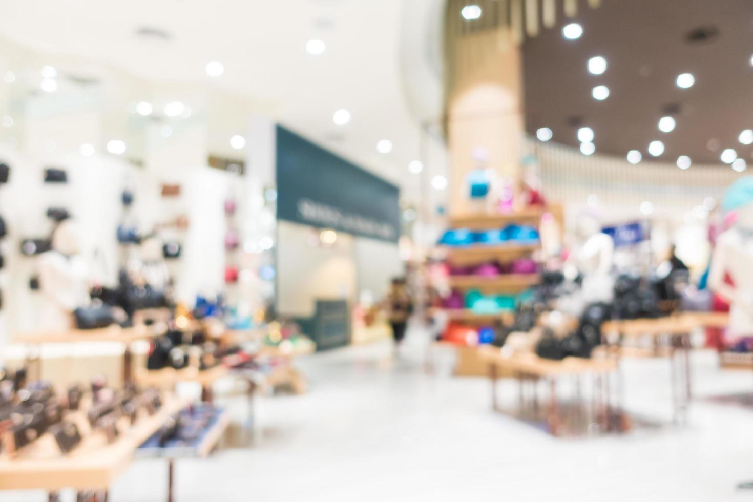 Abstract blur and defocused shopping mall photo