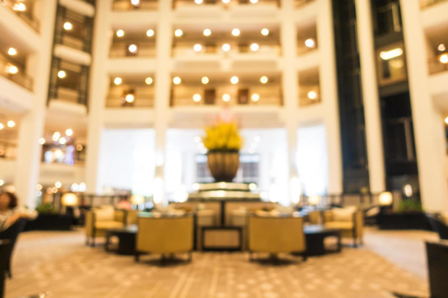 Abstract blur and defocused beautiful luxury hotel lobby and lounge photo