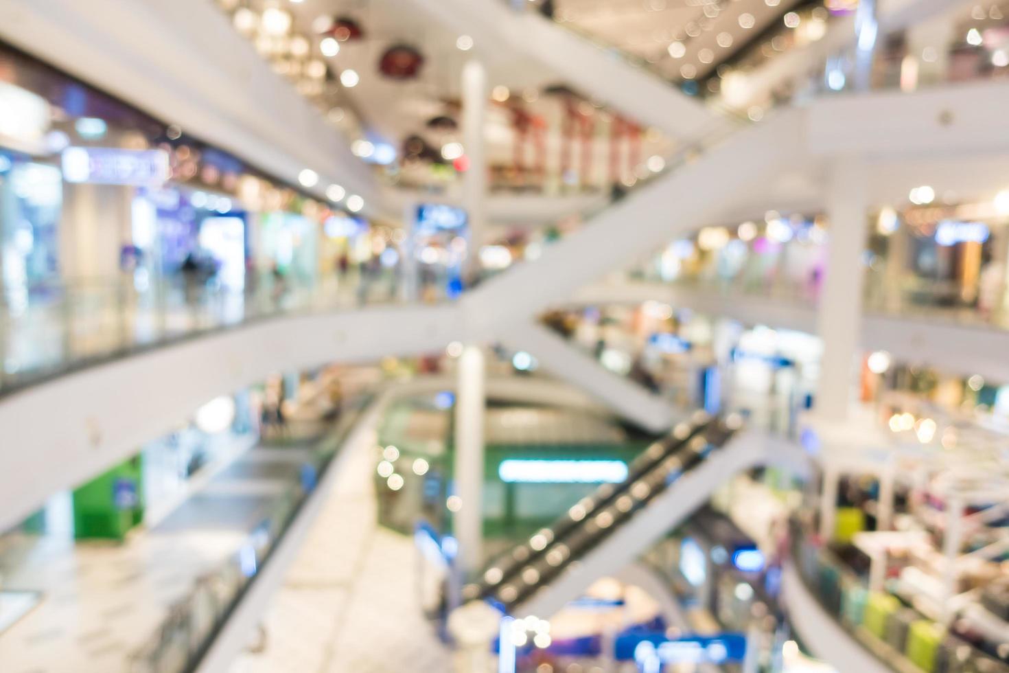 Abstract blur and defocused shopping mall photo