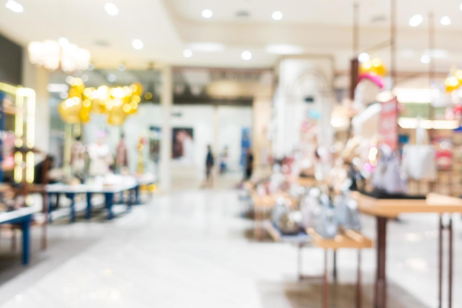 Abstract blur and defocused shopping mall photo