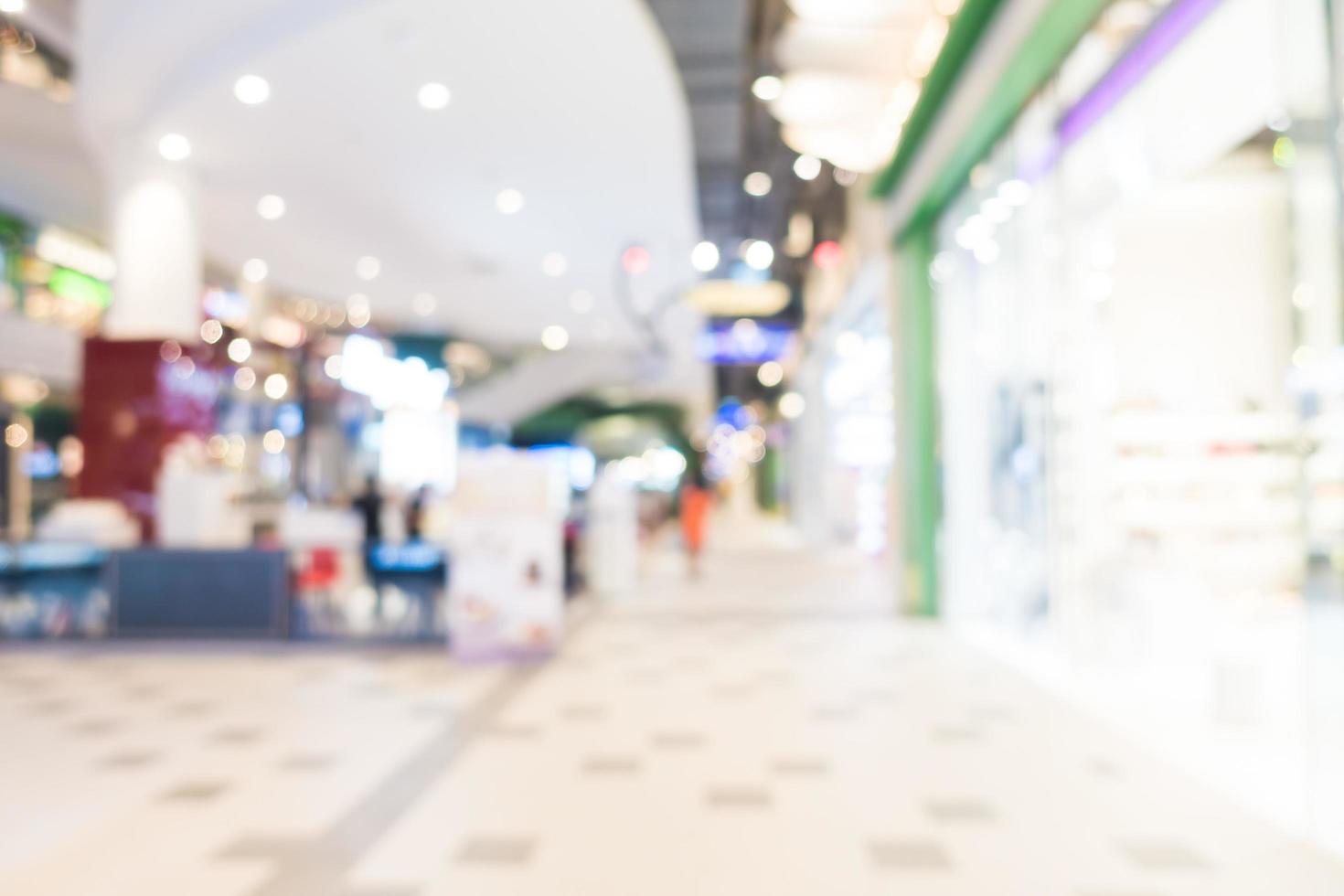 Abstract blur and defocused shopping mall photo