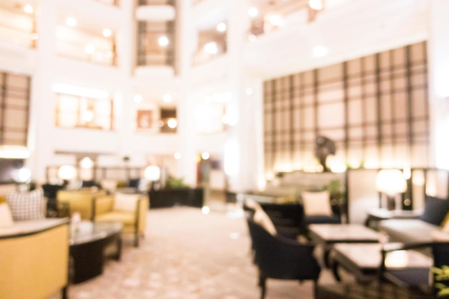 Abstract blur and defocused beautiful luxury hotel lobby and lounge photo