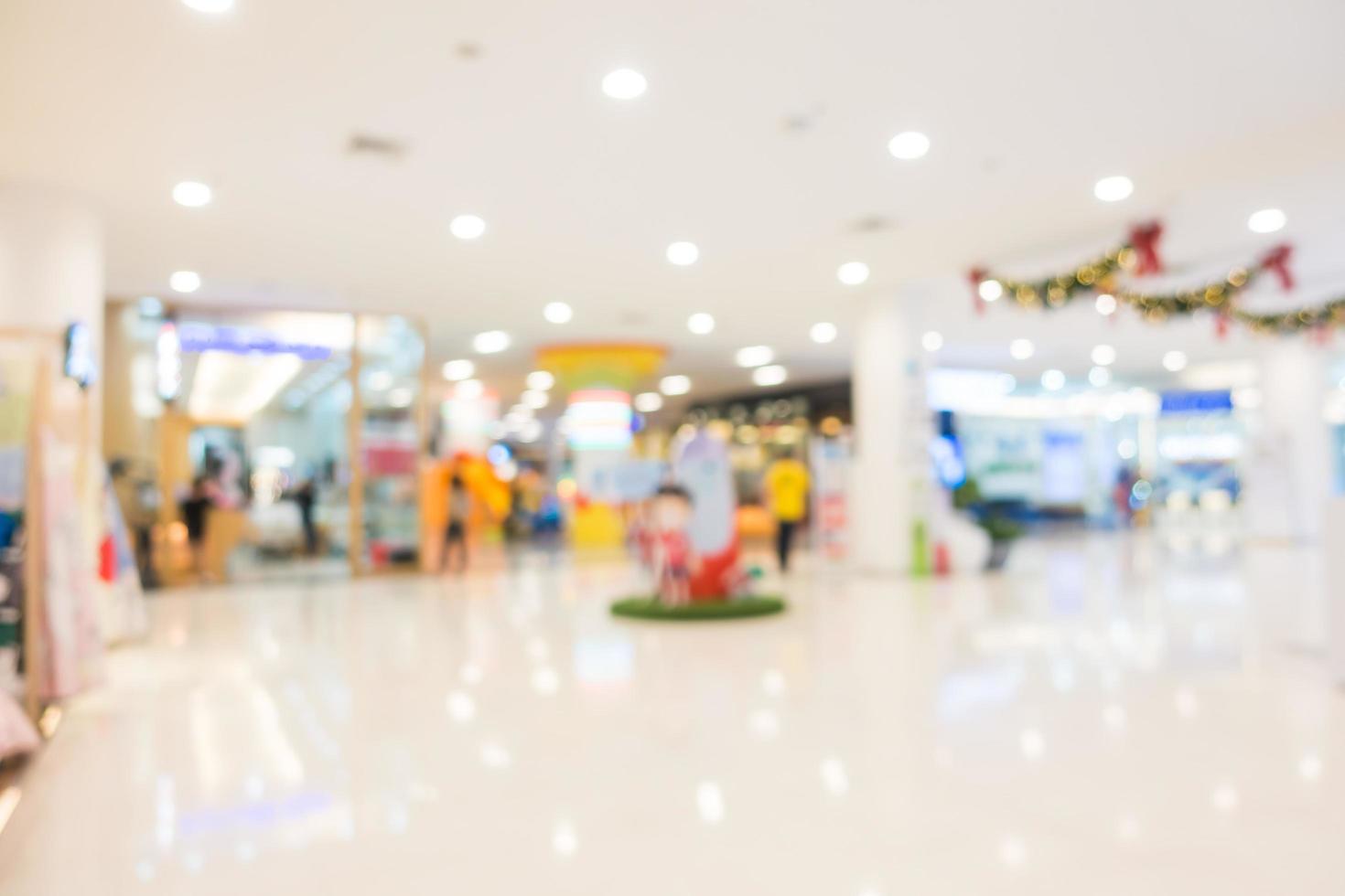 Abstract blur and defocused shopping mall photo