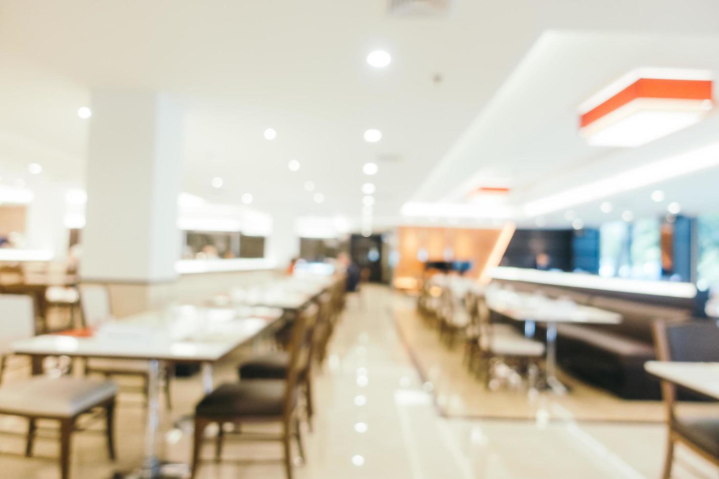 Abstract blur and defocused breakfast buffet at hotel restaurant interior photo