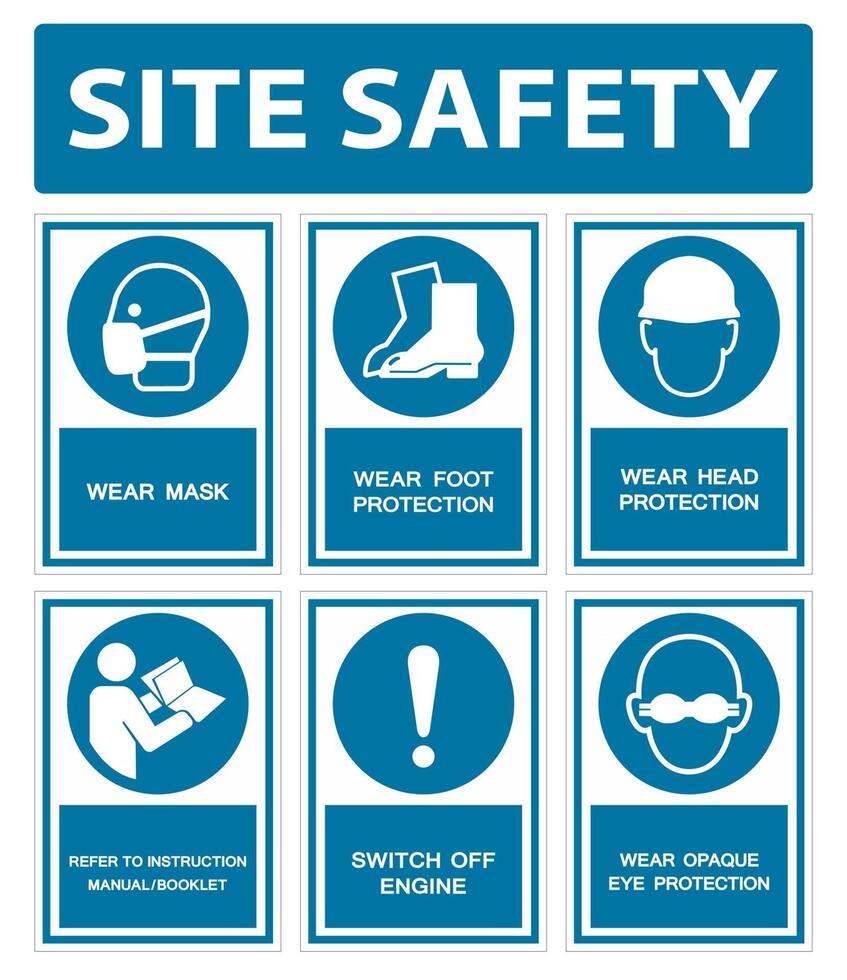 Safety PPE Must Be Worn Sign Isolate On White Background,Vector Illustration EPS.10 vector