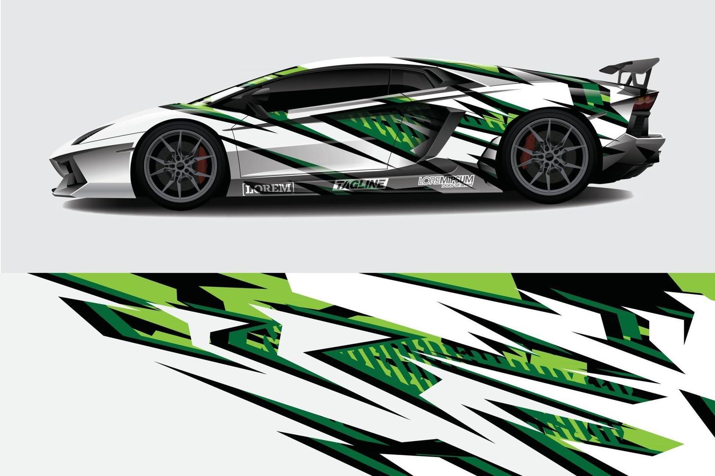 Car wrap graphic racing abstract background for wrap and vinyl sticker vector