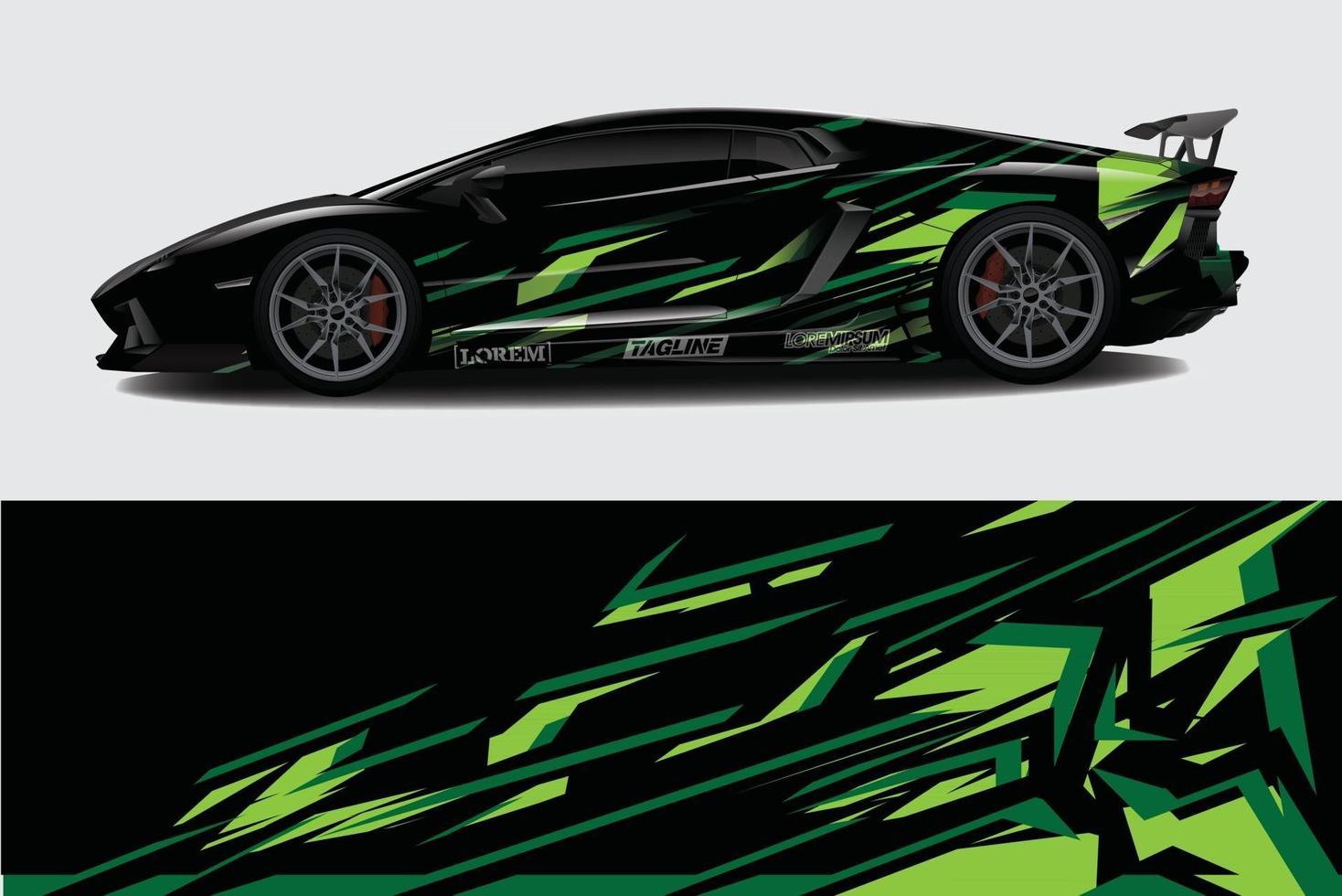 Car wrap graphic racing abstract background for wrap and vinyl sticker vector