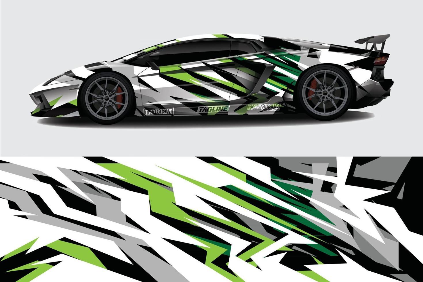 Car wrap graphic racing abstract background for wrap and vinyl sticker vector