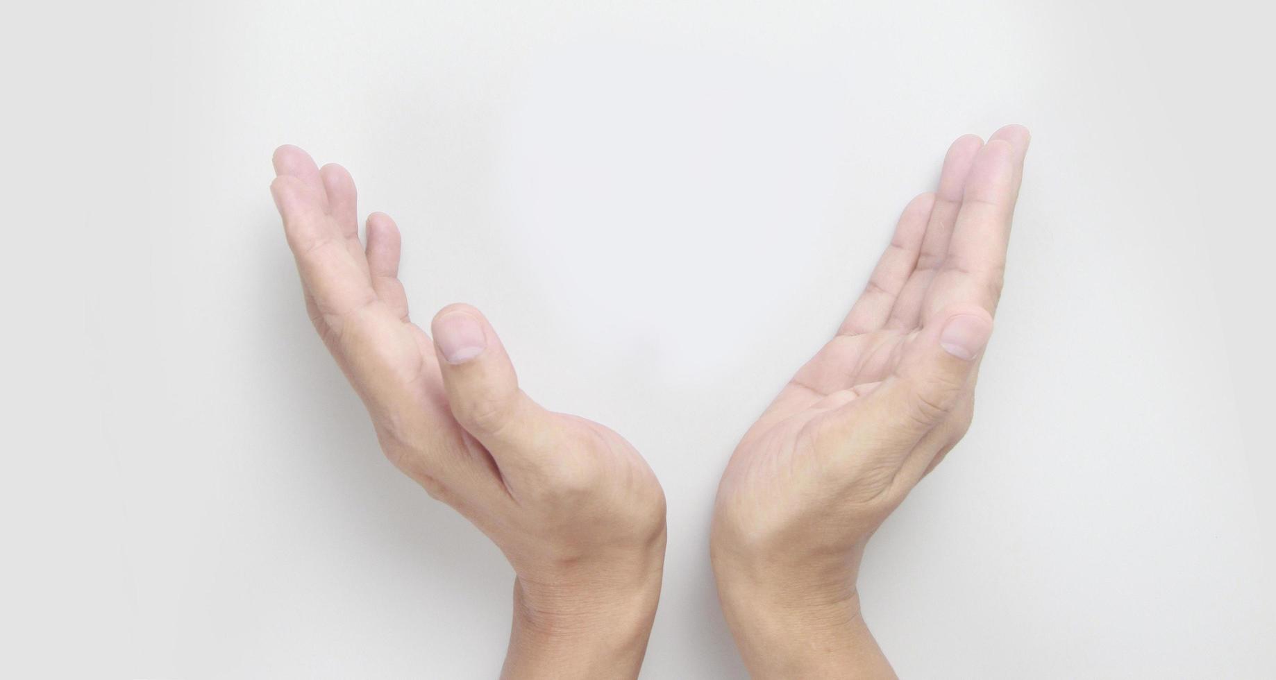 Empty space .Man's hand holding open palm up isolated 2815241 Stock Photo  at Vecteezy