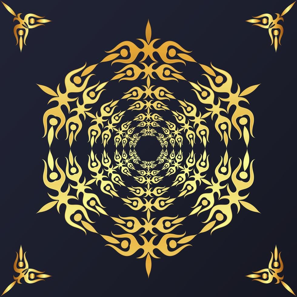 rounded abstract tribal design background vector