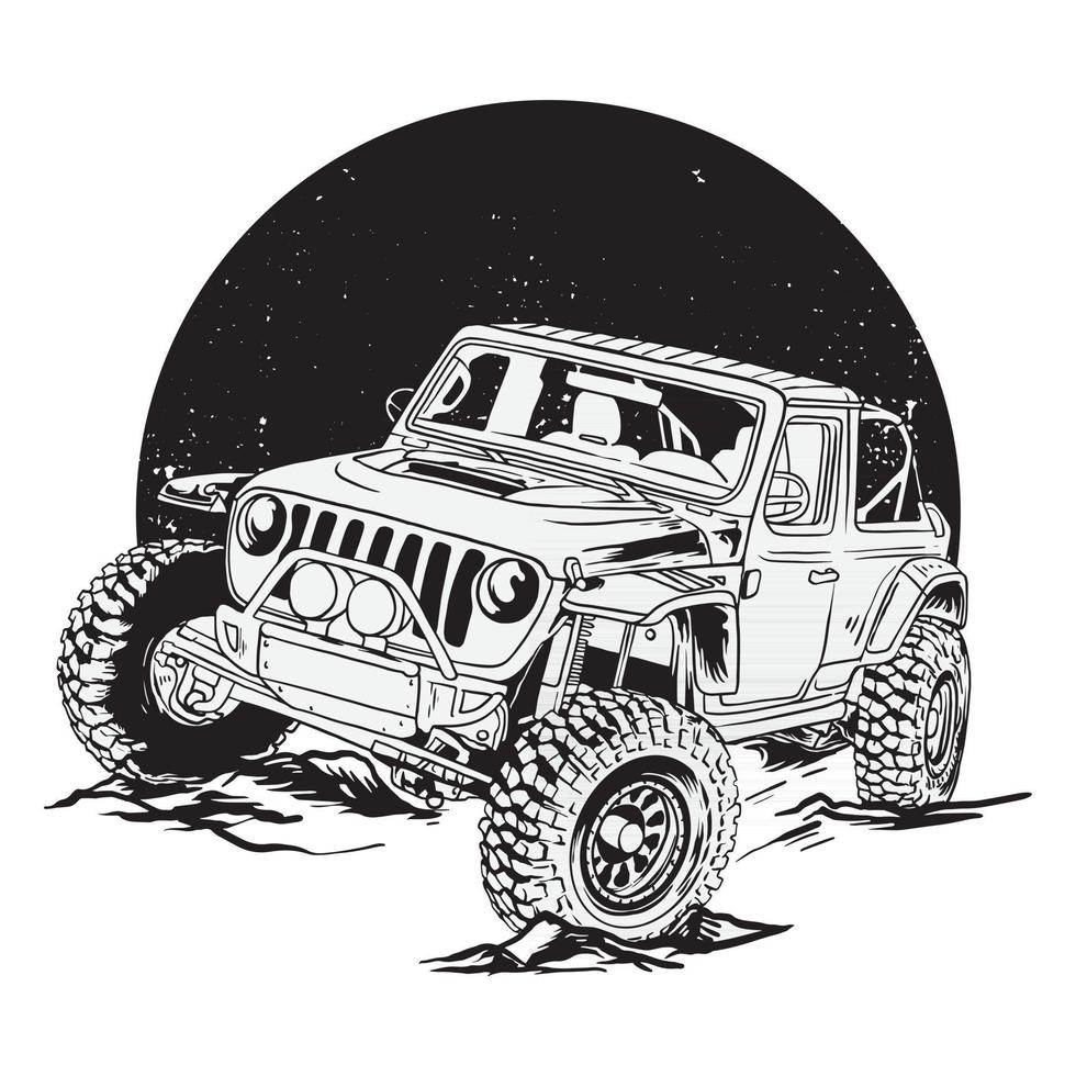 Adventure Car illustration vector