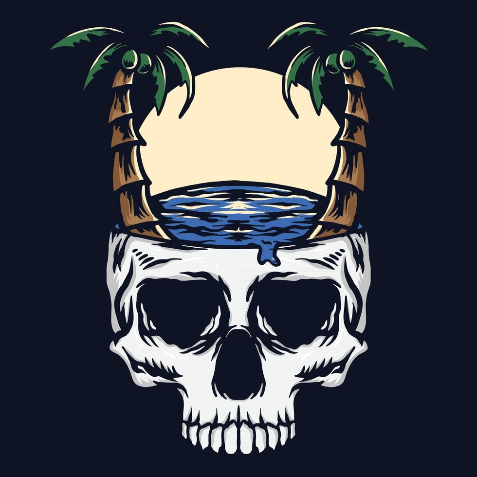 Vector summer skull