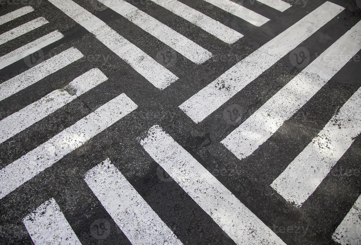 Zebra crossings in city photo