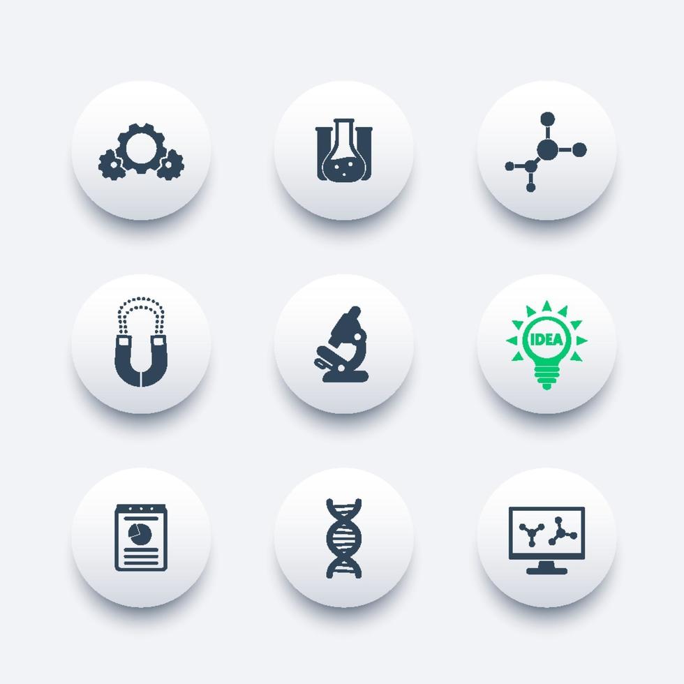 laboratory study icons set 2815678 Vector Art at Vecteezy