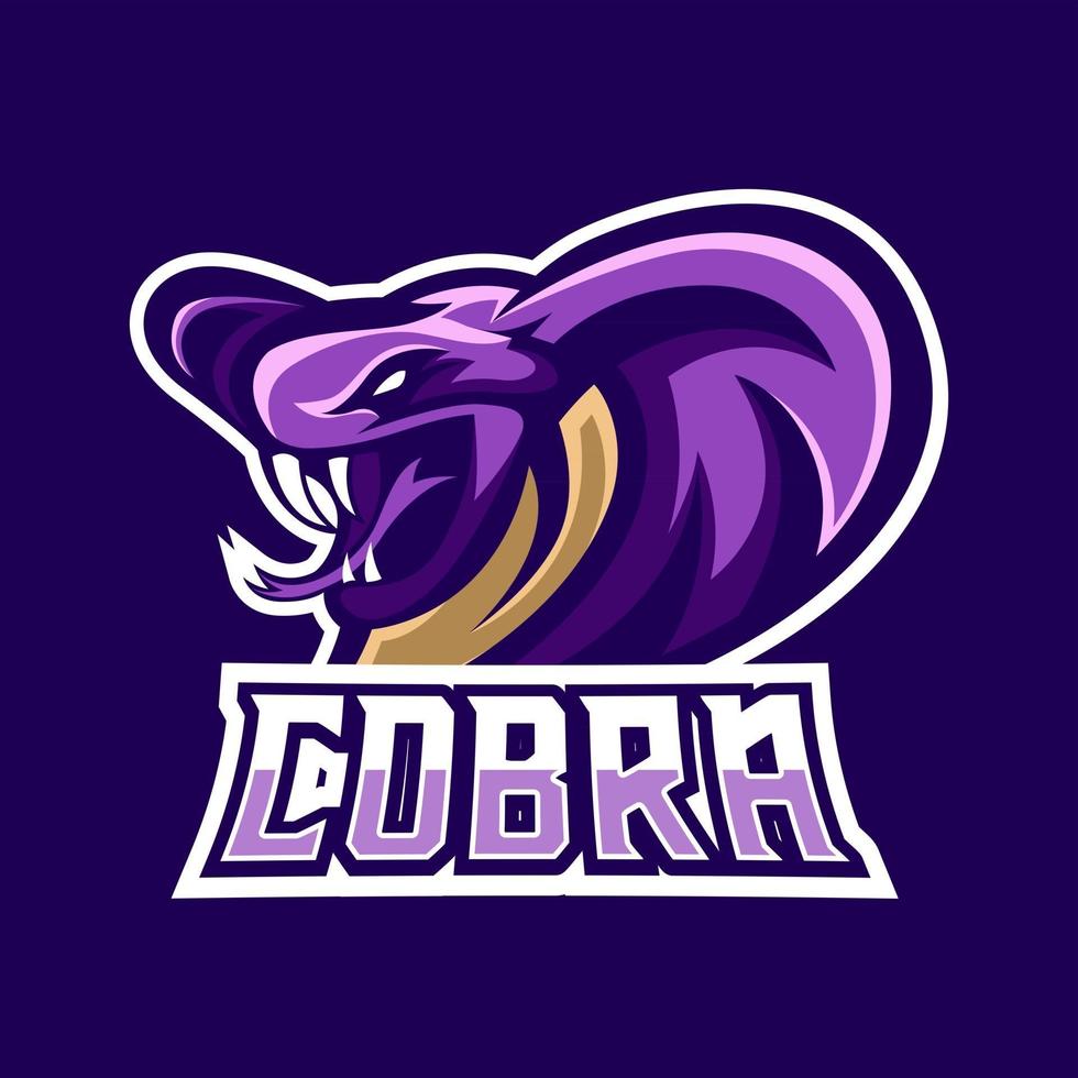 Cobra esport gaming mascot logo template vector