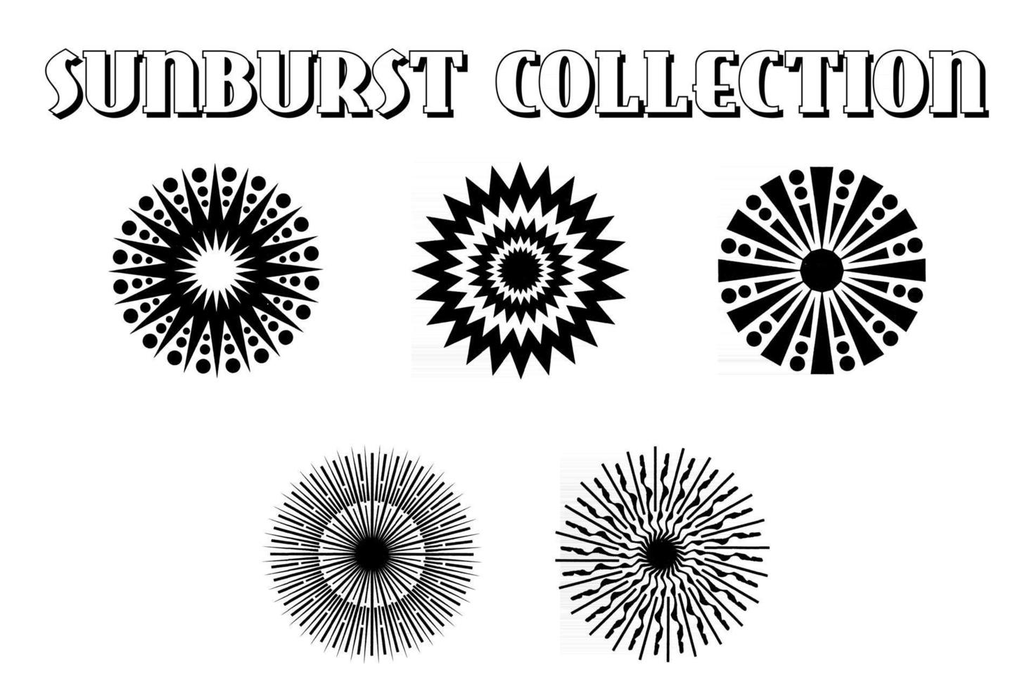 Retro sunburst. Sunrise firework sunset blast sunbeam abstract burst emblem sun ray shape explosion bursting vintage vector