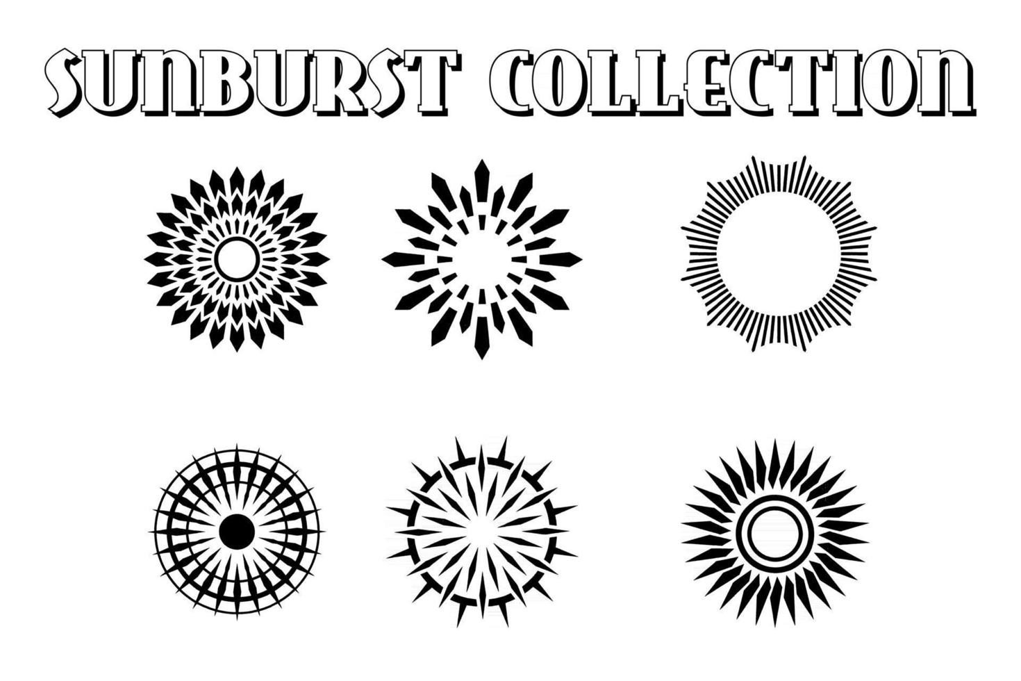 retro star burst vector