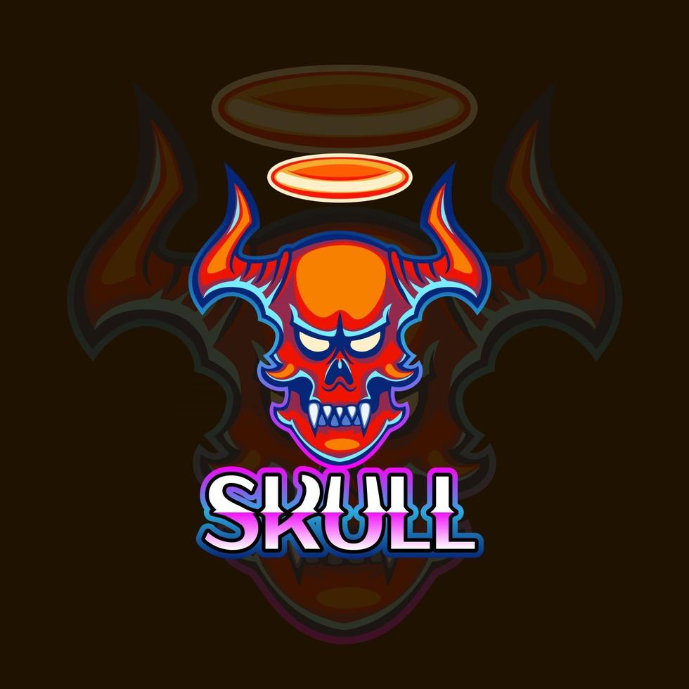 Skull mascot logo icon design vector