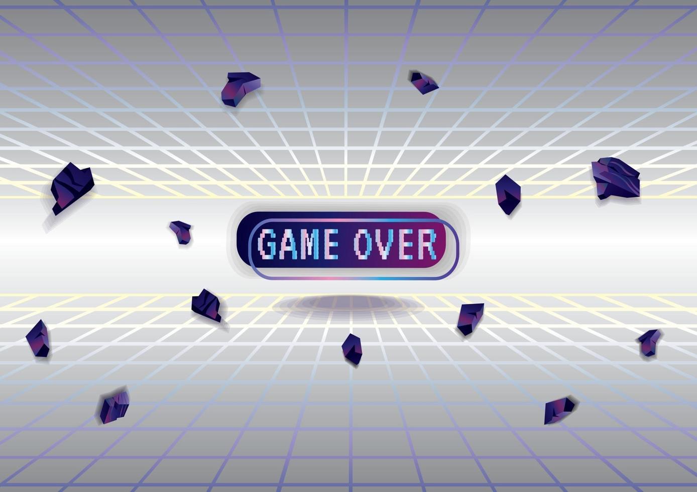 Game over game icon background vector