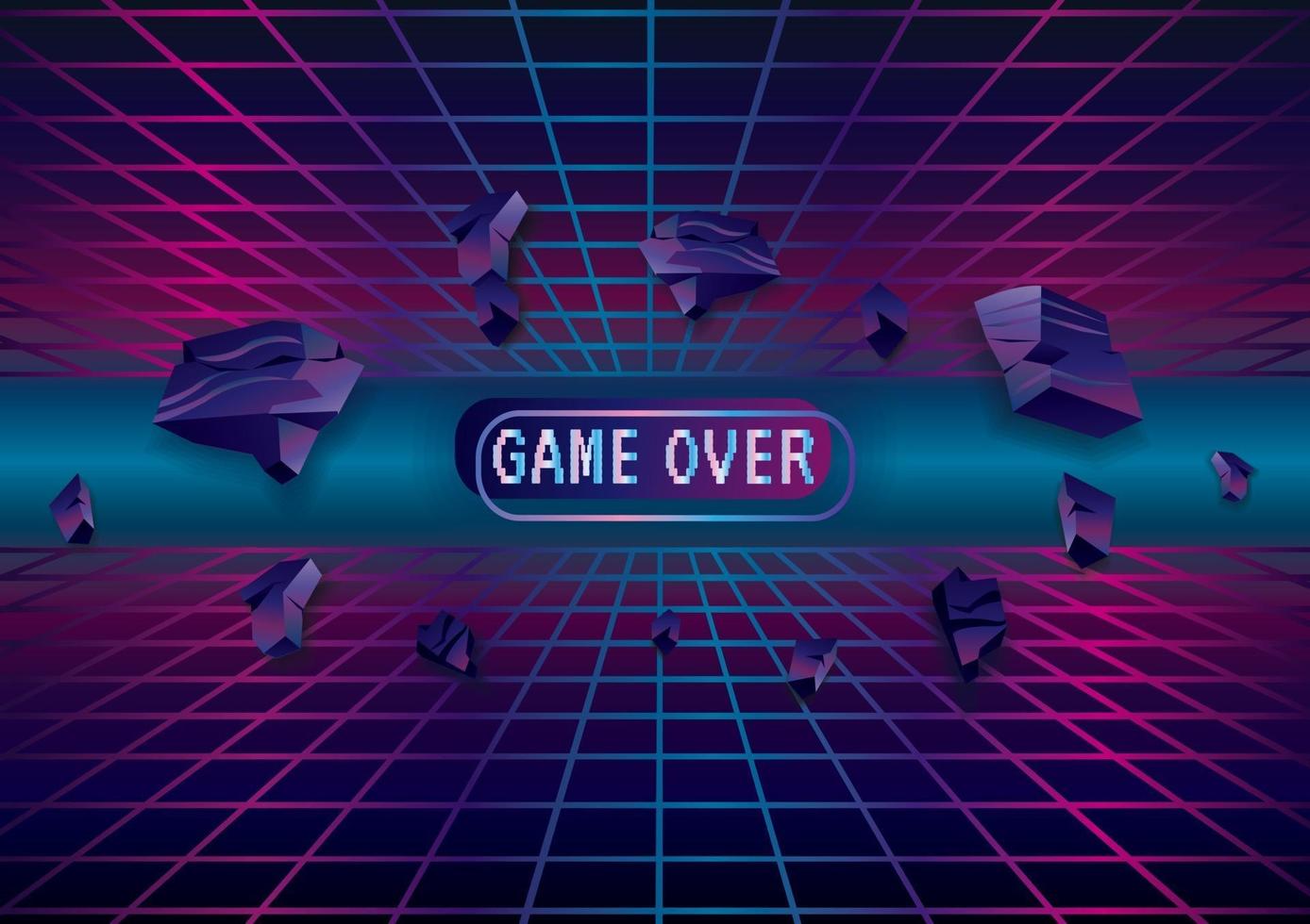 Game over Game night Game zone vector