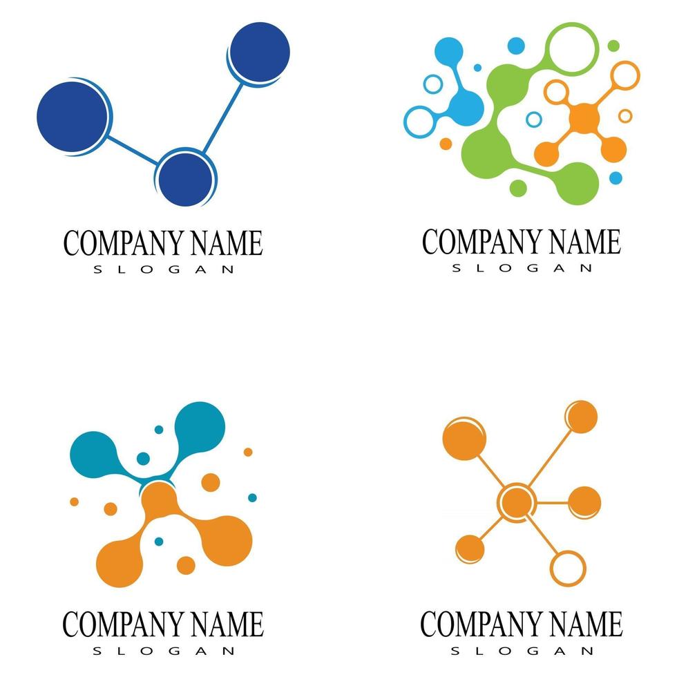 Molecule symbol logo template vector illustration design