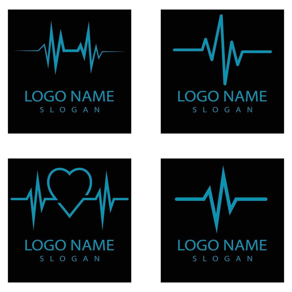 Art design health medical heartbeat pulse vector template