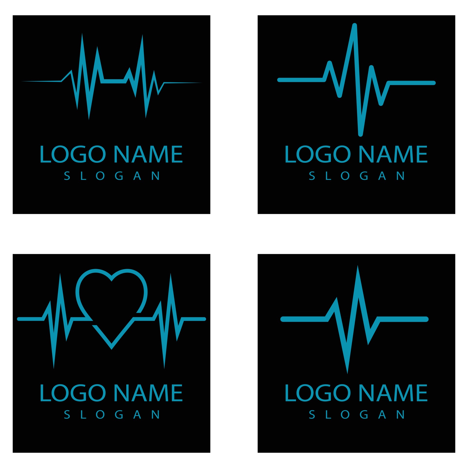 Download Art design health medical heartbeat pulse vector template ...