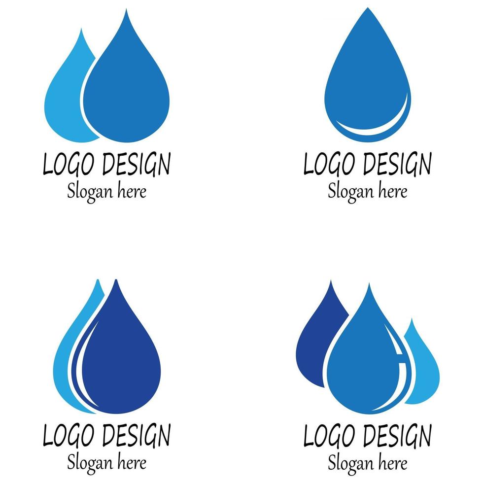 Water drop Logo Template vector illustration design