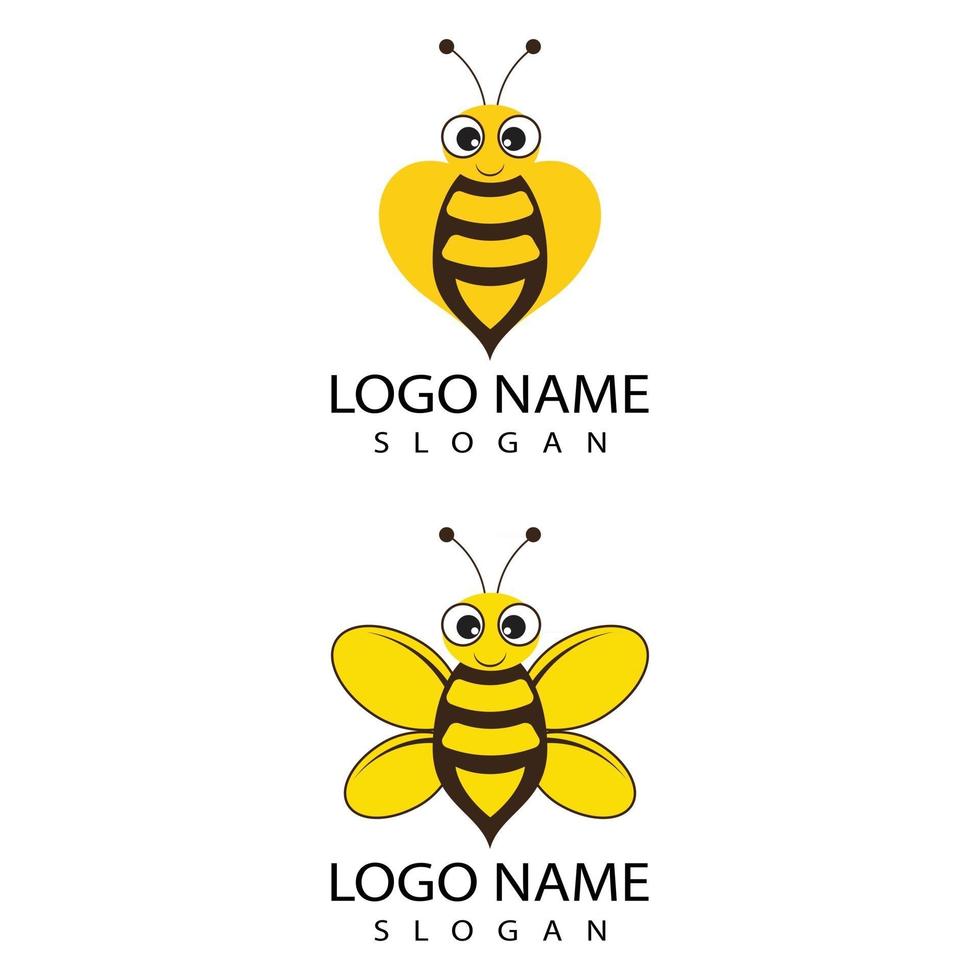 abeja, logotipo, plantilla, vector, icono, ilustración, diseño vector
