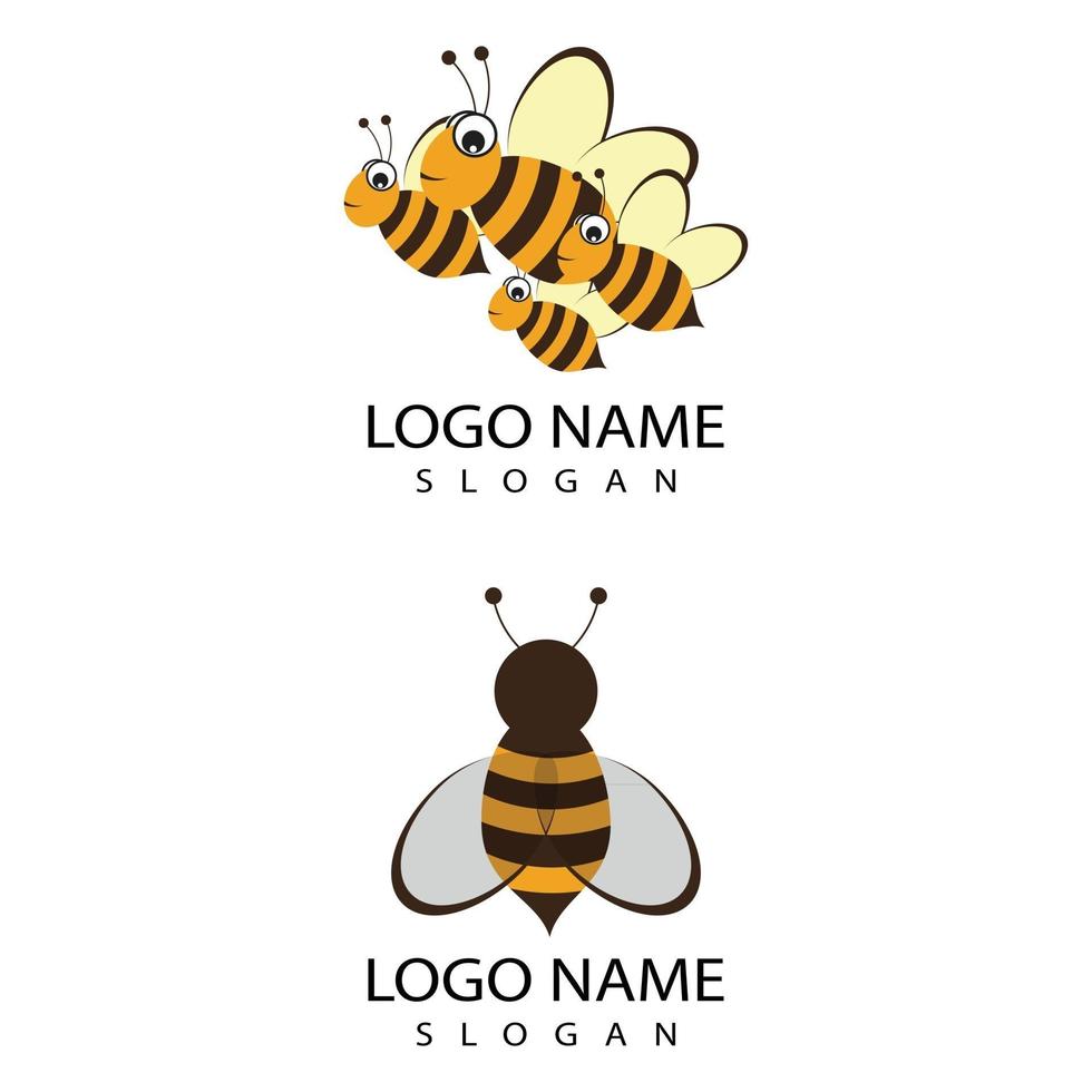 abeja, logotipo, plantilla, vector, icono, ilustración, diseño vector