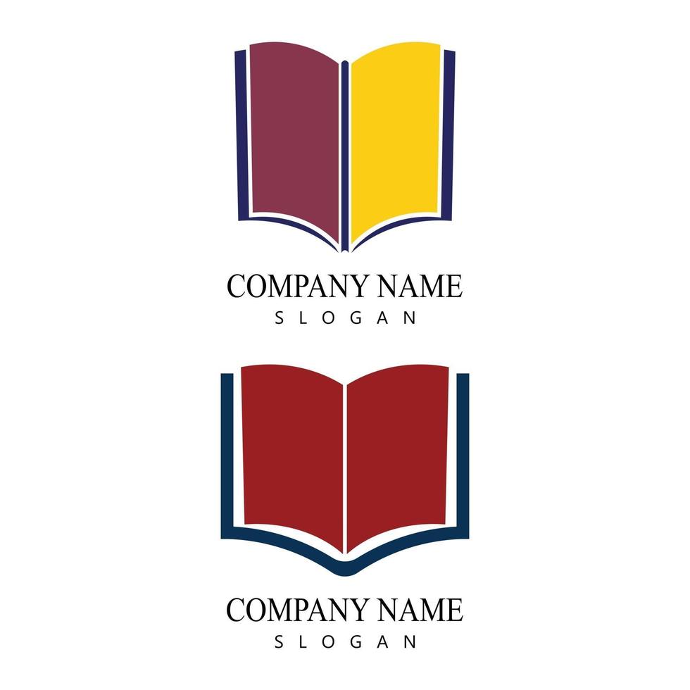 Book reading logo and symbols template icons app vector