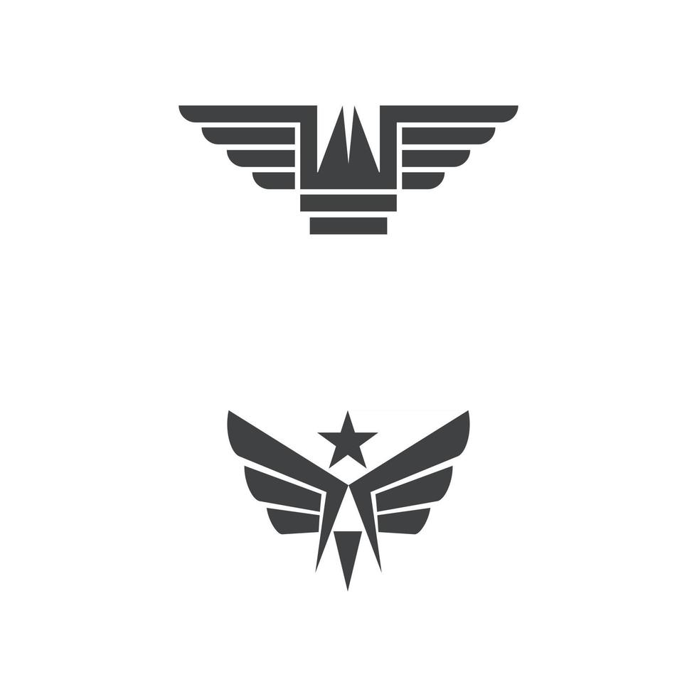 Diseño de ilustración de vector de plantilla de icono de concepto de ala