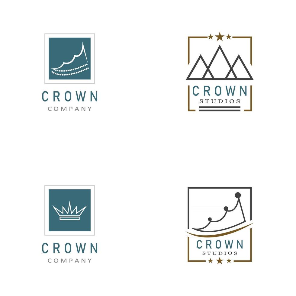 Crown Logo Template vector icon illustration design