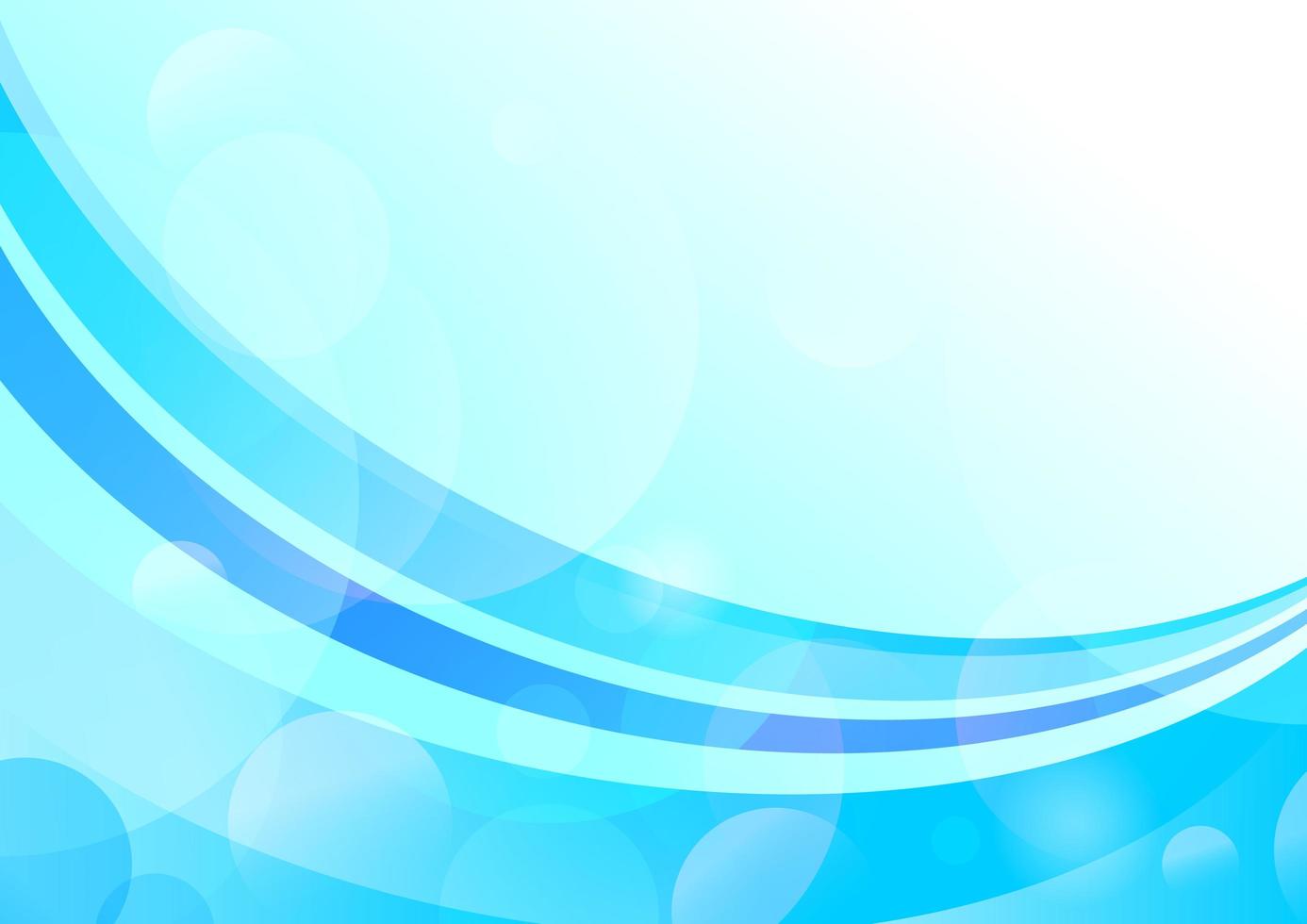 Abstract modern blue wave curve on light blue background with space for your text. vector