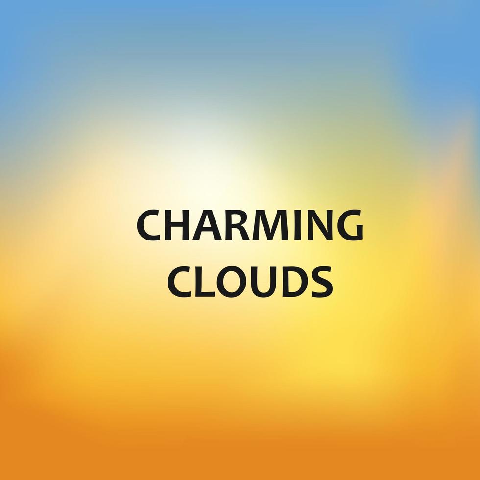 Charming clouds blurred background vector