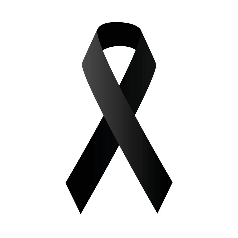 symbolic black ribbon vector