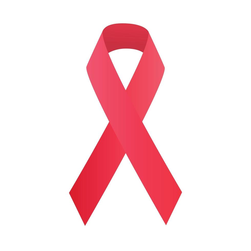 red symbolic ribbon vector