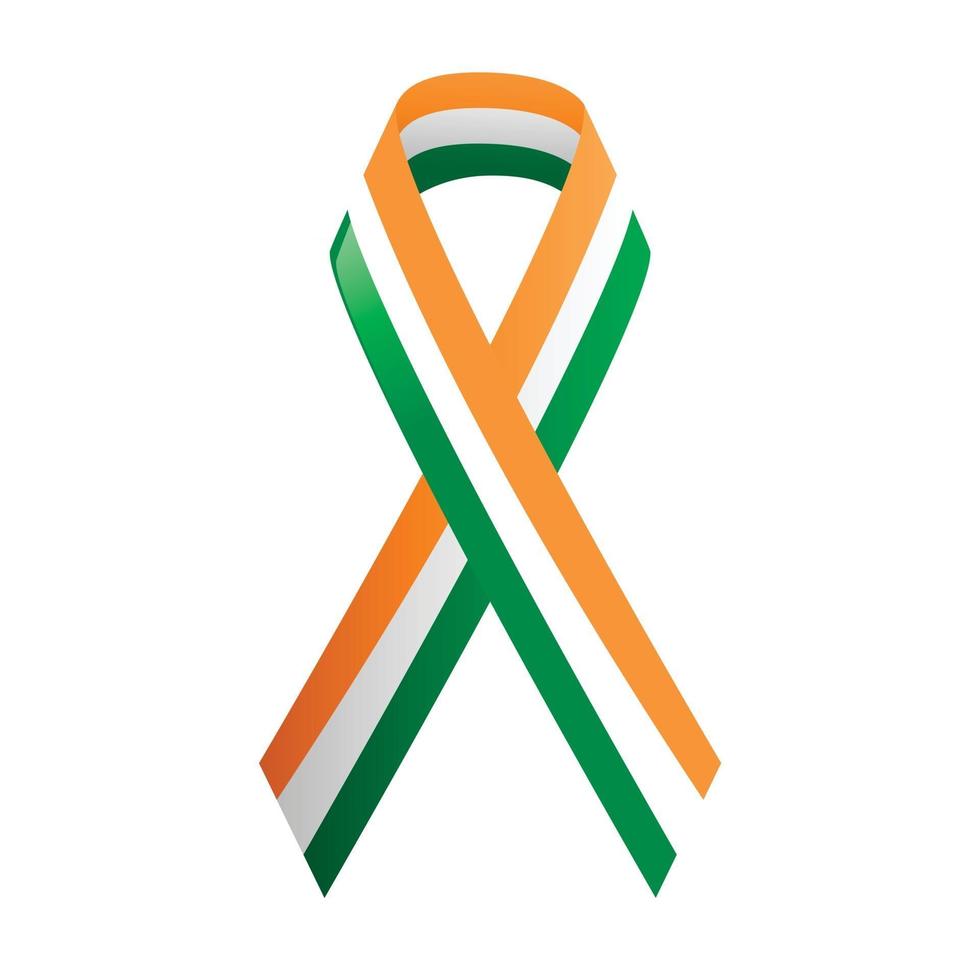 Ribbon India national colors vector