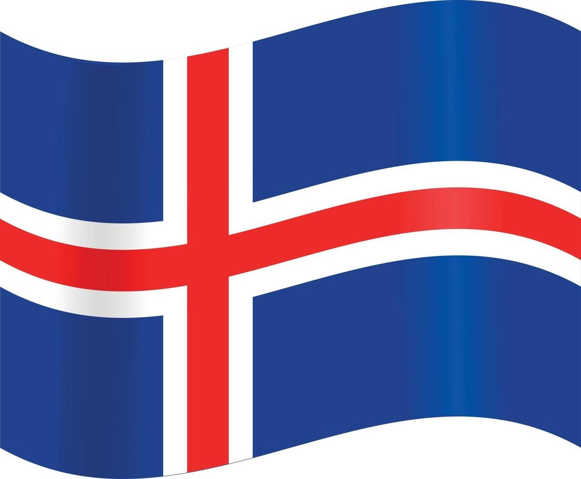 bandera nacional de islandia vector