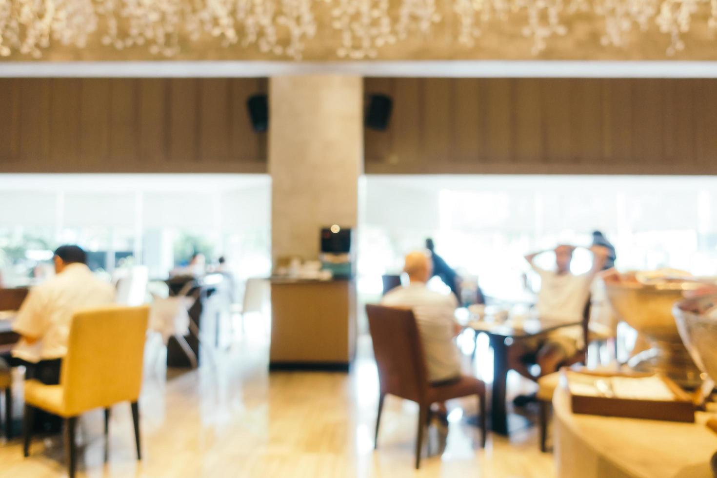 Abstract blur and defocused restaurant interior photo