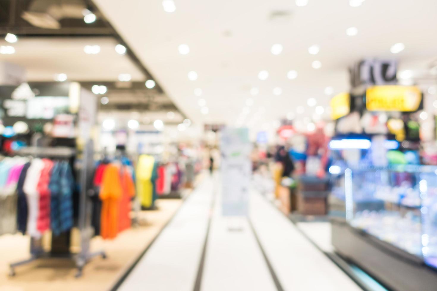 Abstract blur and defocused shopping mall photo