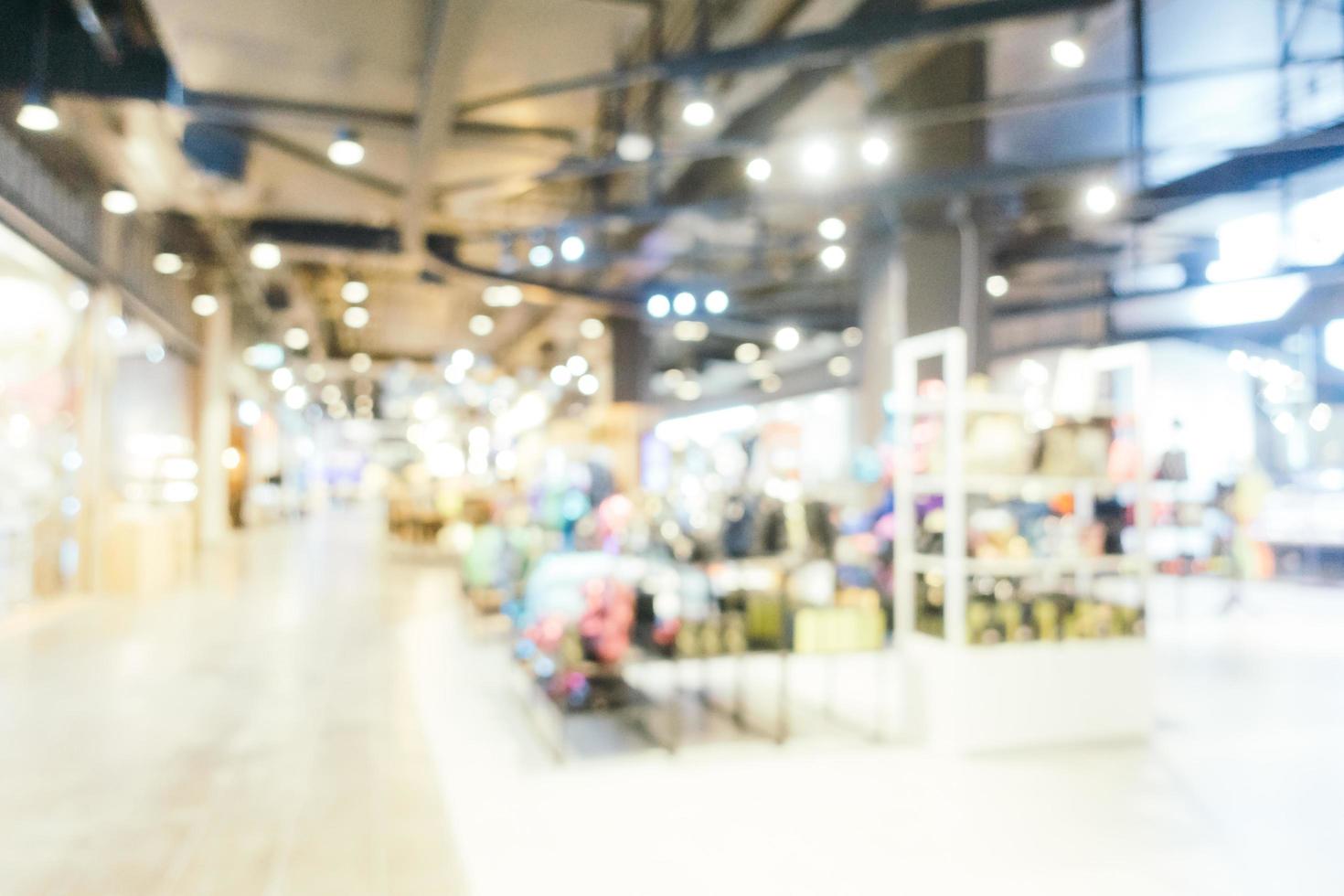 Abstract blur and defocused shopping mall photo