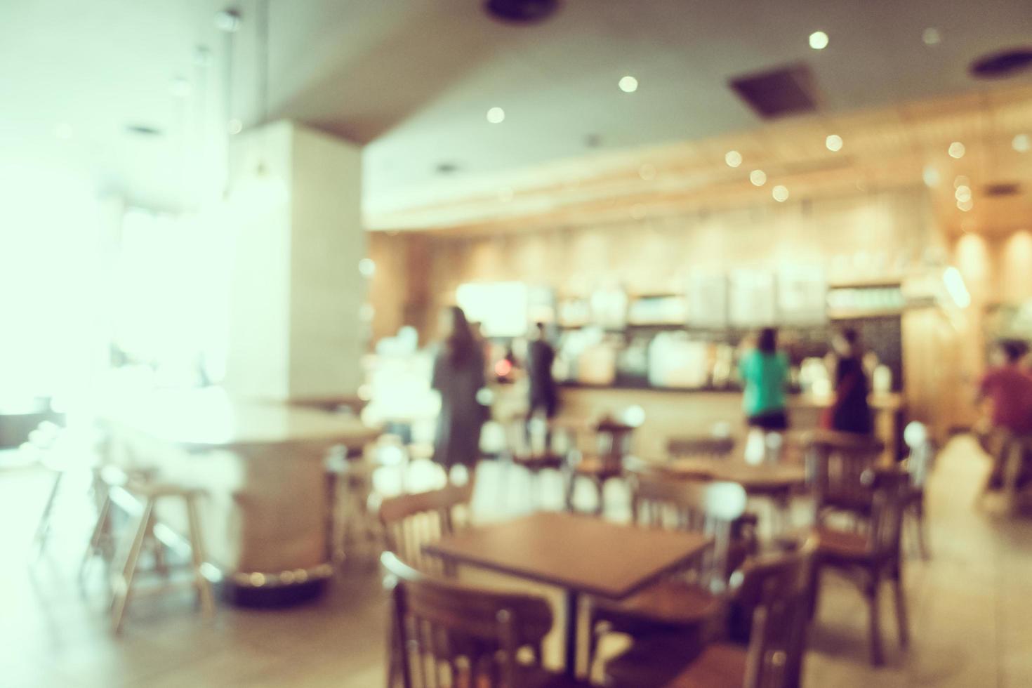 Abstract blur and defocused coffee shop cafe interior photo
