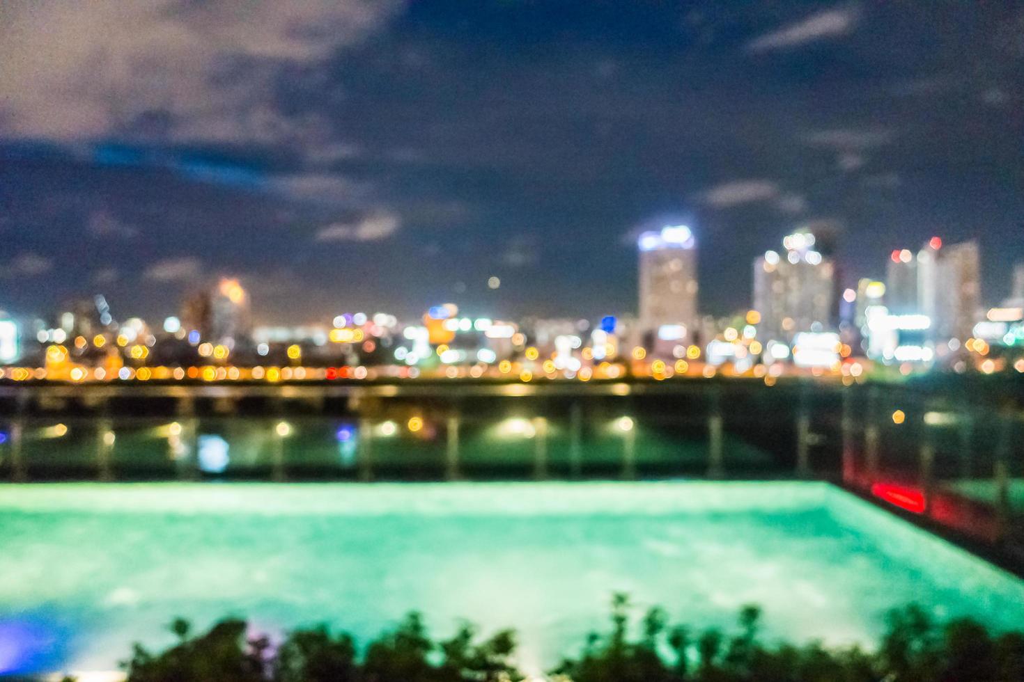 Abstract blur and defocused pool at night photo