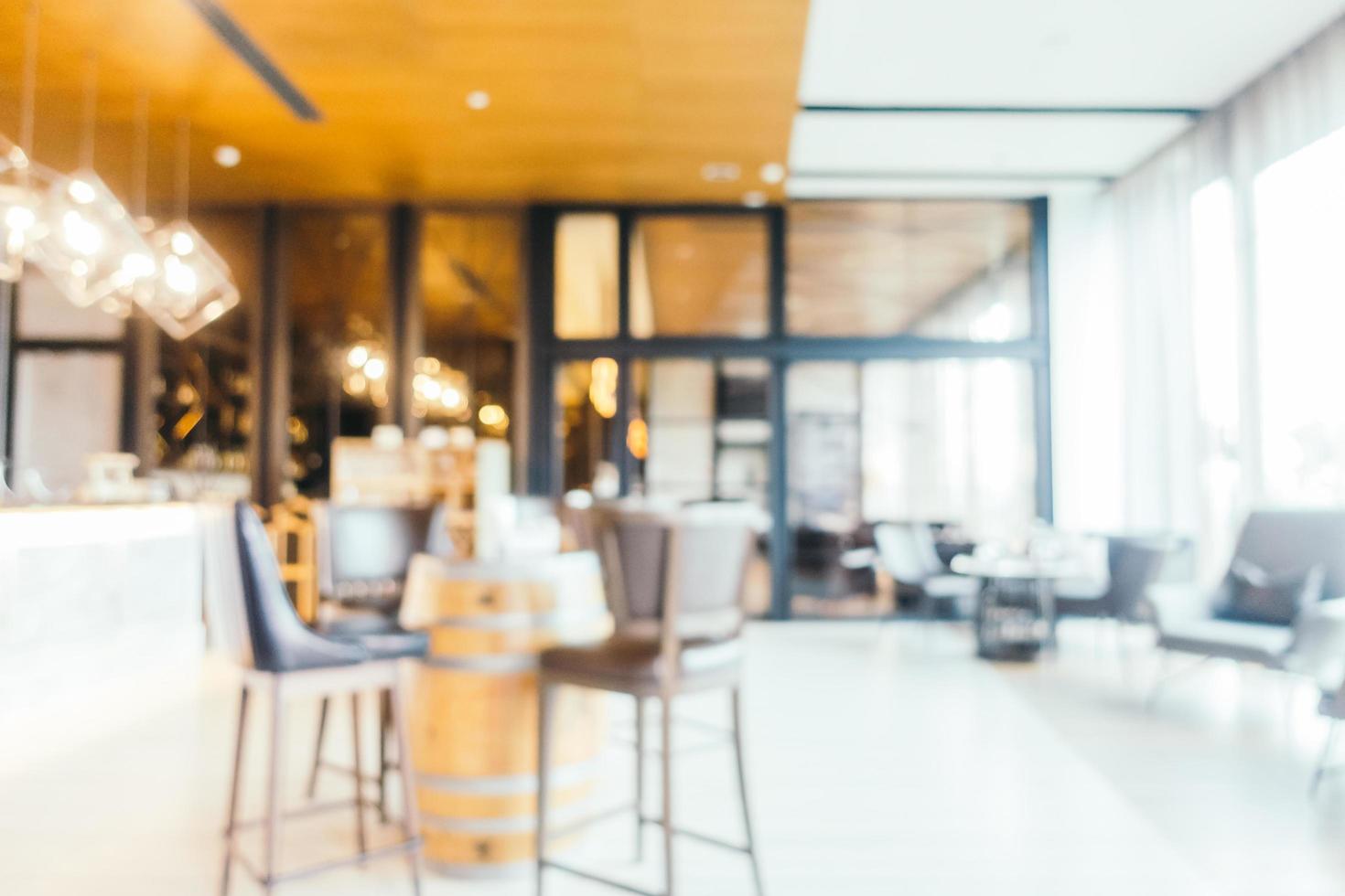 Abstract blur and defocused restaurant interior photo