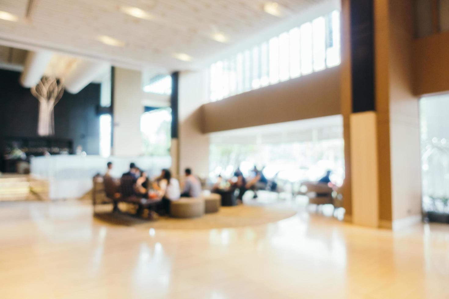 Abstract blur and defocused luxury hotel interior photo